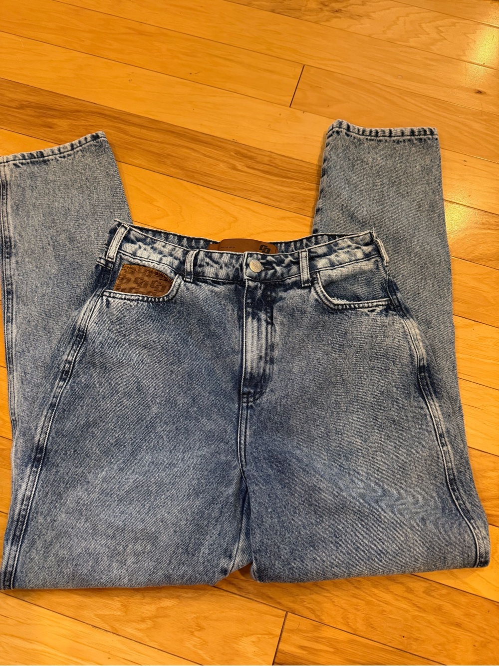 Colcci Vintage Style Acid Wash High Rise Straight Leg Jeans Sz 28x31 Y2K Grunge